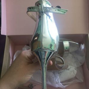 SILVER CHARLOTTE RUSSE HEELS
